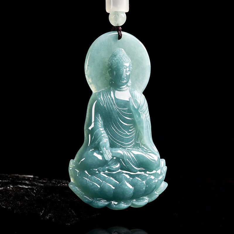 Women'S Accessories And Jewelry - Collier pendentif Bouddha en jadéite birmane