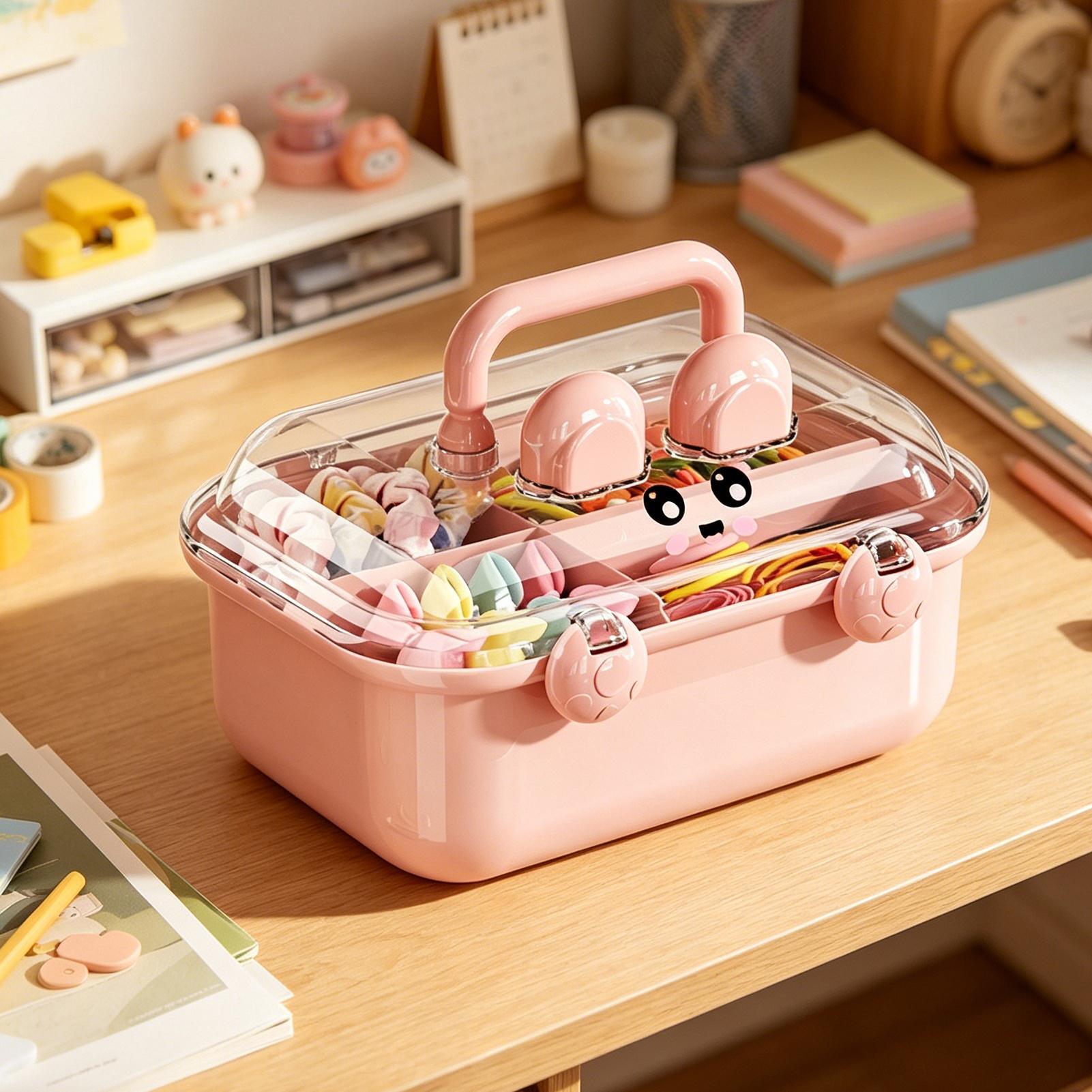 Women'S Vanity Accessories - Organisateur d'accessoires capillaires anti-poussière, boîte de