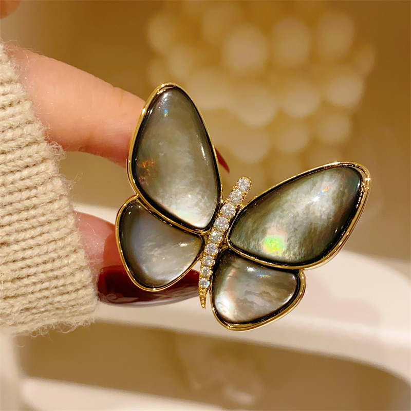 Women Jewelry Accessories For Black Dress - Broches papillon pour femmes plaquées or,