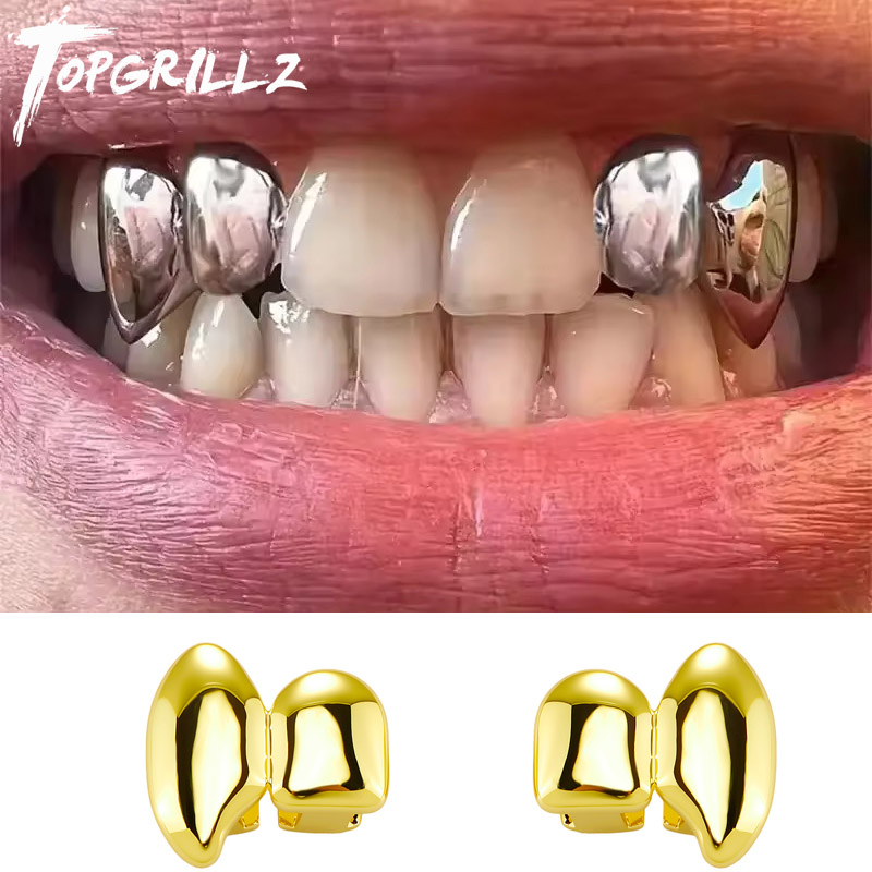 Women'S Vampire Accessories - TOPGRILLZ Vampire bricolage Double crocs Grillz