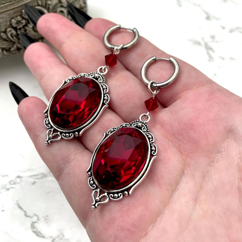 Women'S Vampire Accessories - Boucles d'oreilles camée de vampire, bijoux