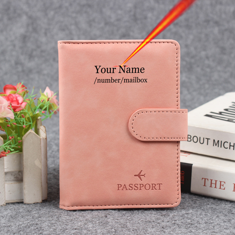 Women Accessories Name - Bouton magnétique couverture de passeport personnaliser