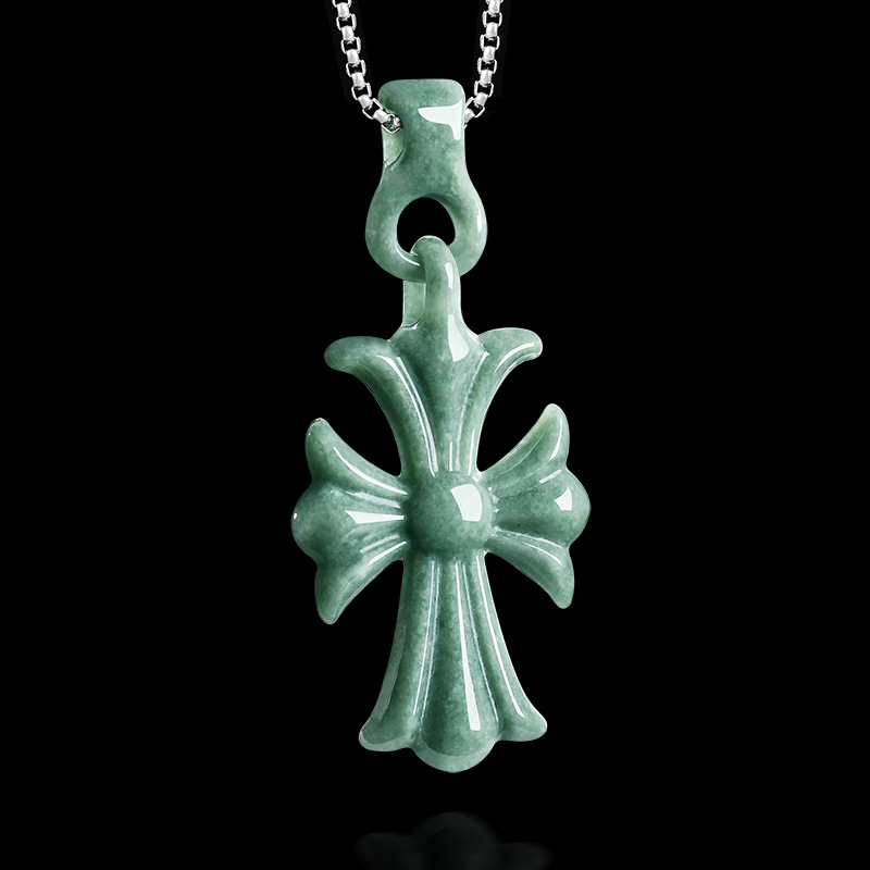 Women'S Accessories And Jewelry - Collier pendentif croix en jadéite birmane