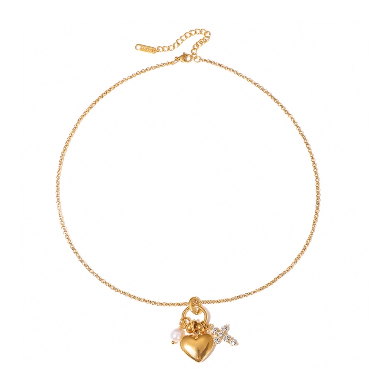 Women Accessories Meaning - Chaîne réglable en forme cœur Crucifix
