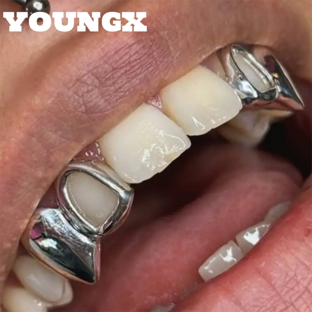 Women'S Vampire Accessories - YOUNGX Hip Hop Double creux brillant