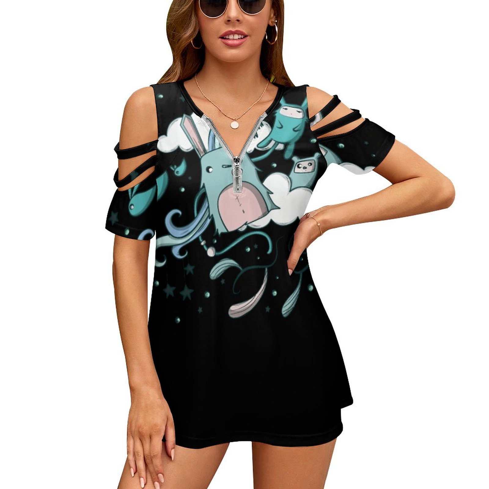 T-shirt imprimé avec fermeture - Women Accessories Vector avis et prix