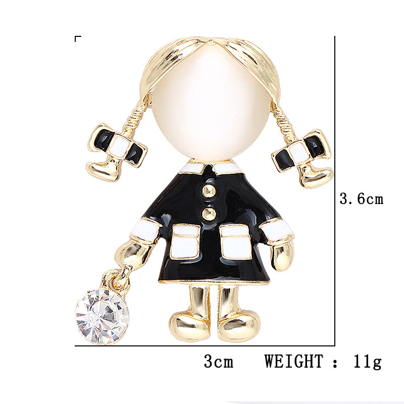 Broches en émail noir exquises - Women Jewelry Accessories For Black Dress avis et prix
