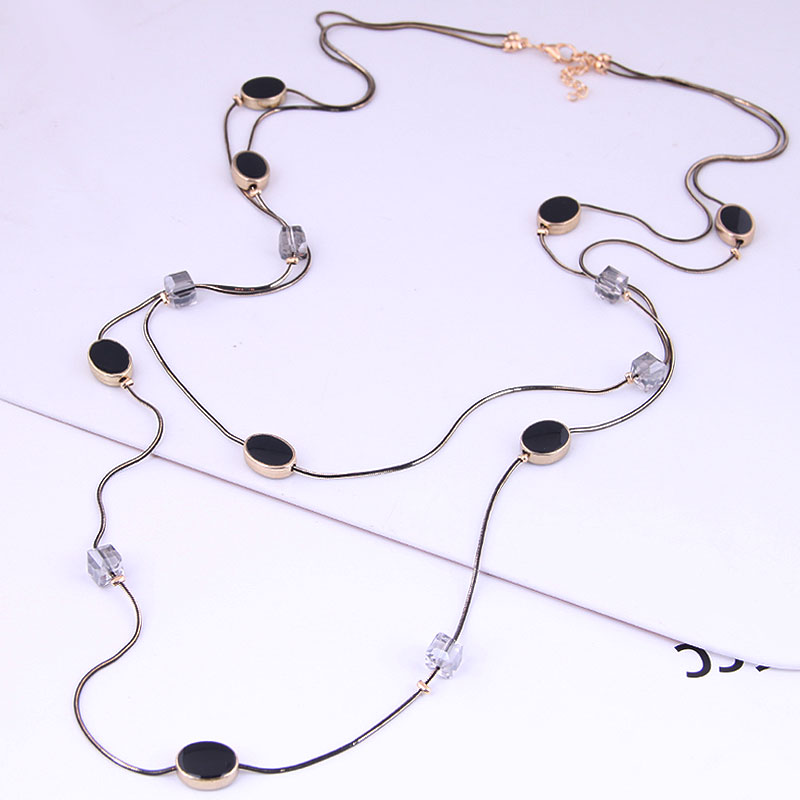 Colliers de perles noires mult - Women Jewelry Accessories For Black Dress avis et prix