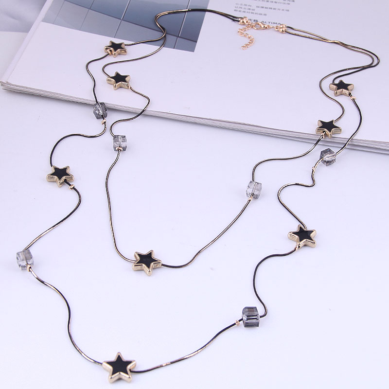 Colliers de perles noires mult - Women Jewelry Accessories For Black Dress avis et prix