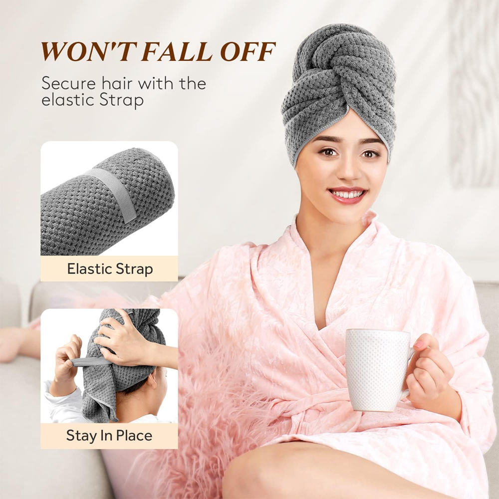 Serviette pour cheveux en micr - Hair Band Elastic avis et prix