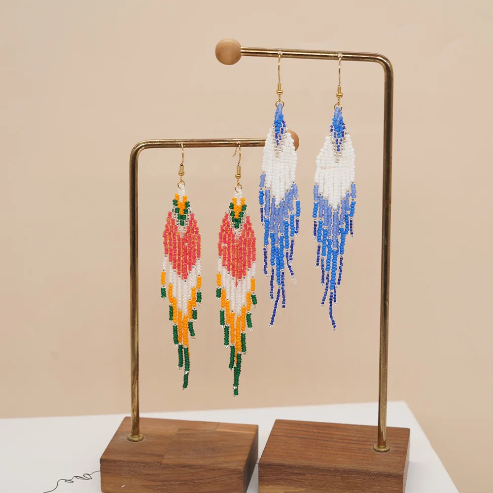 Boucles d'oreilles en perles d - Tassel Earrings Boho avis et prix