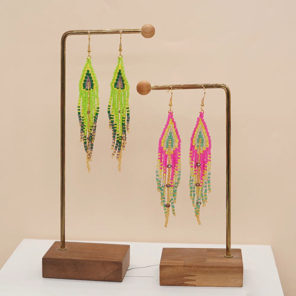 Boucles d'oreilles en perles d - Tassel Earrings Boho avis et prix