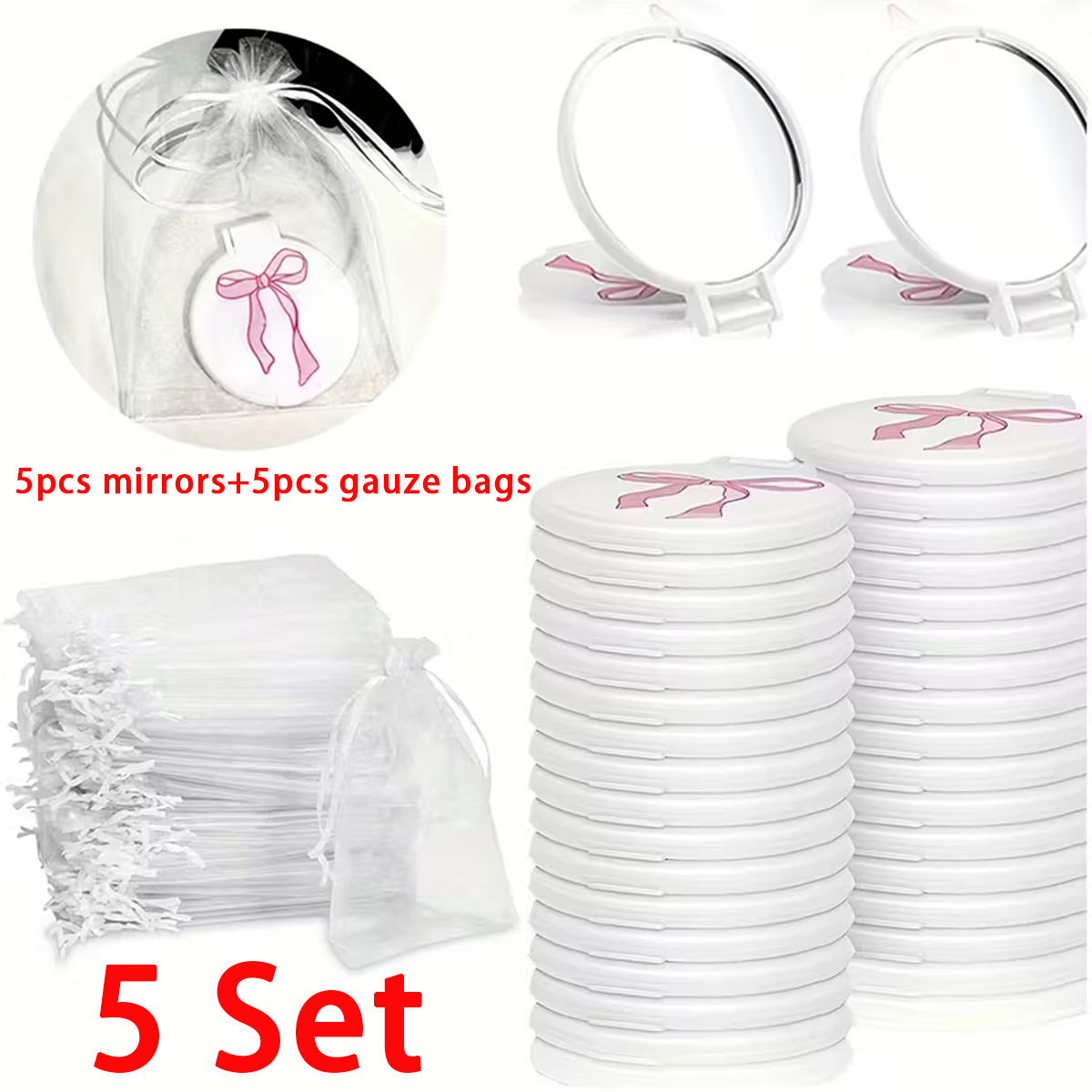 5 ensembles de mini miroirs de - Women'S Vanity Accessories avis et prix