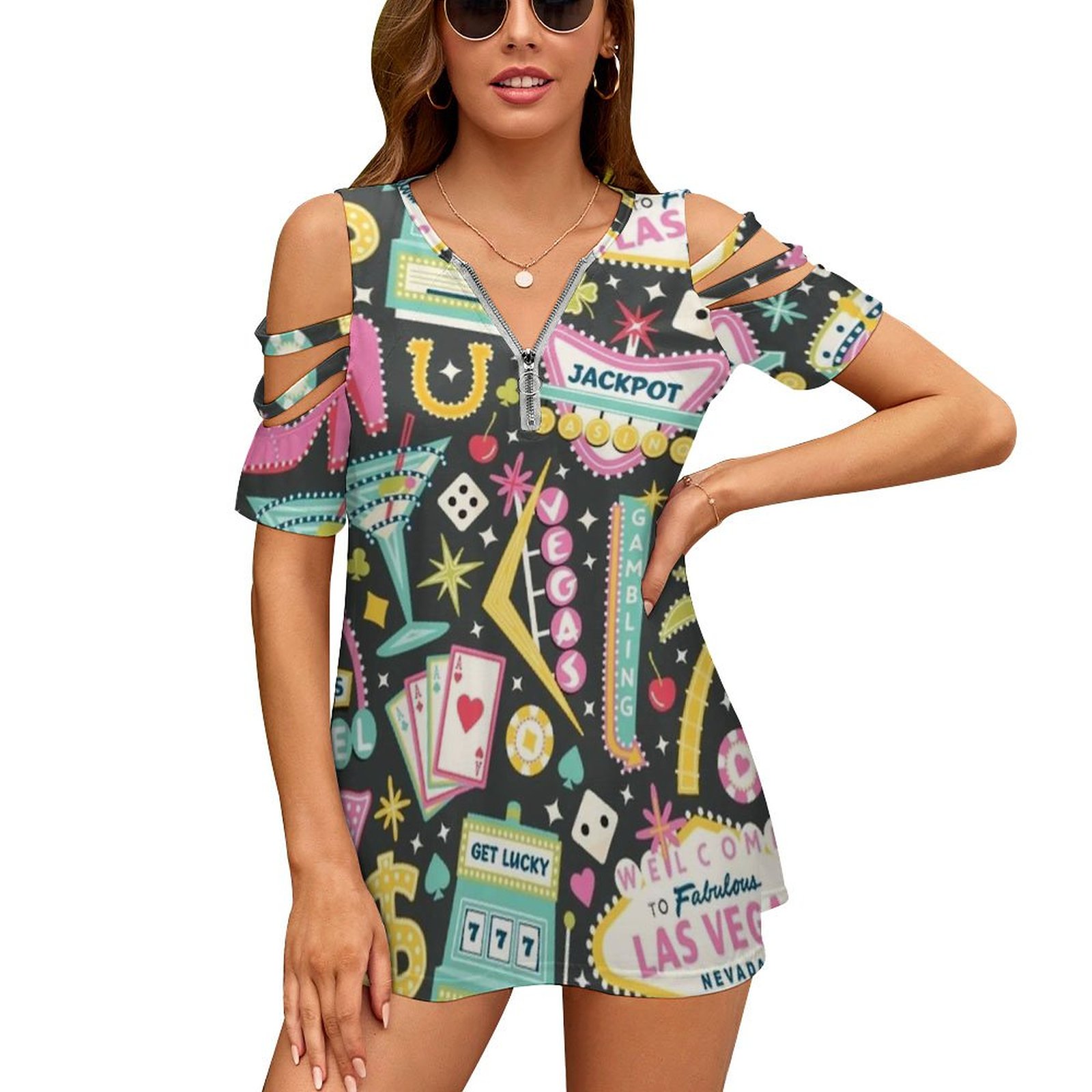 Viva Las Vegas-T-shirt à impri - Women Accessories Vector avis et prix