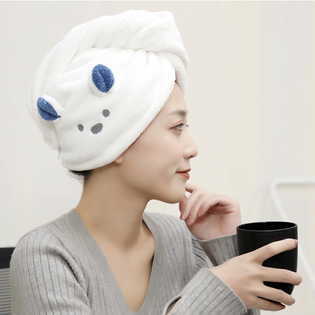 Serviette pour cheveux à motif - Hair Band Elastic avis et prix